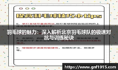 羽毛球的魅力：深入解析北京羽毛球队的极速对抗与训练秘诀